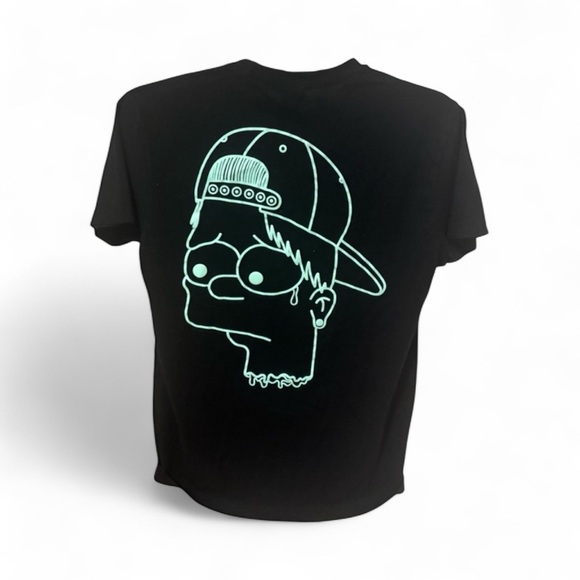 Unisex Glow in the Dark Graphic Tee Black Medium - Picture 1 of 5